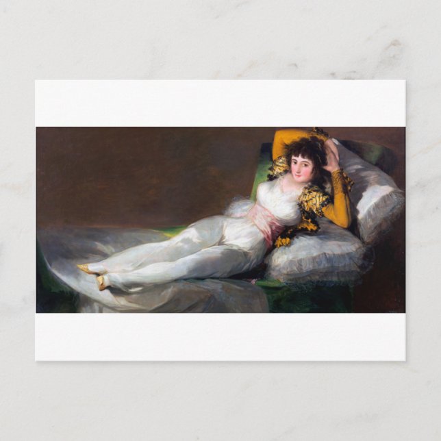 Postal La Maja Vestida, Francisco Goya, 1798-1803 (Anverso)