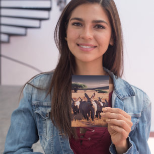 Postal La majestuosa avarancha de las llanuras áridas