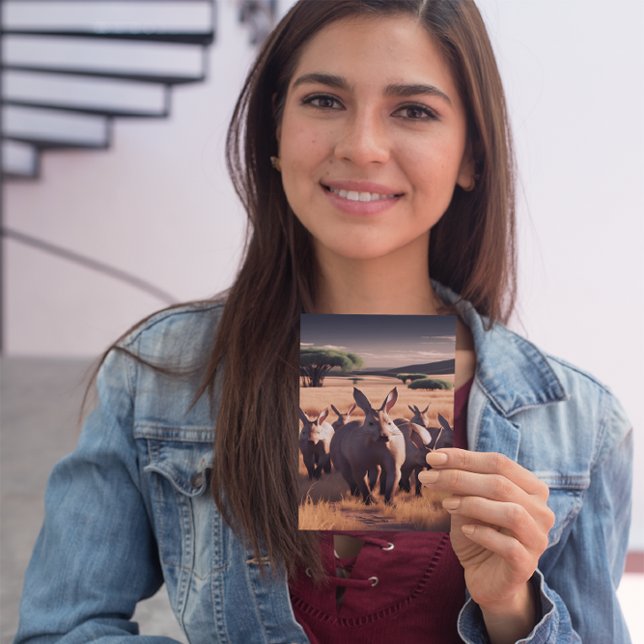 Postal La majestuosa avarancha de las llanuras áridas (Subido por el creador)