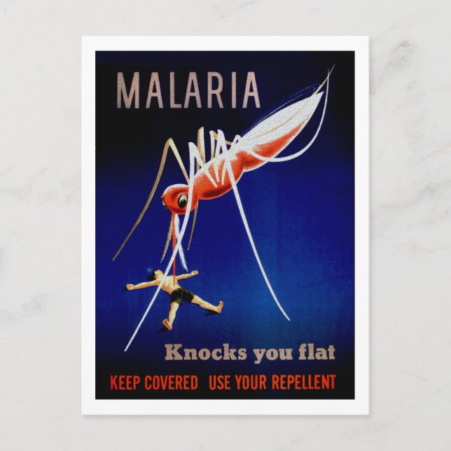 Postal La malaria mata (Anverso)