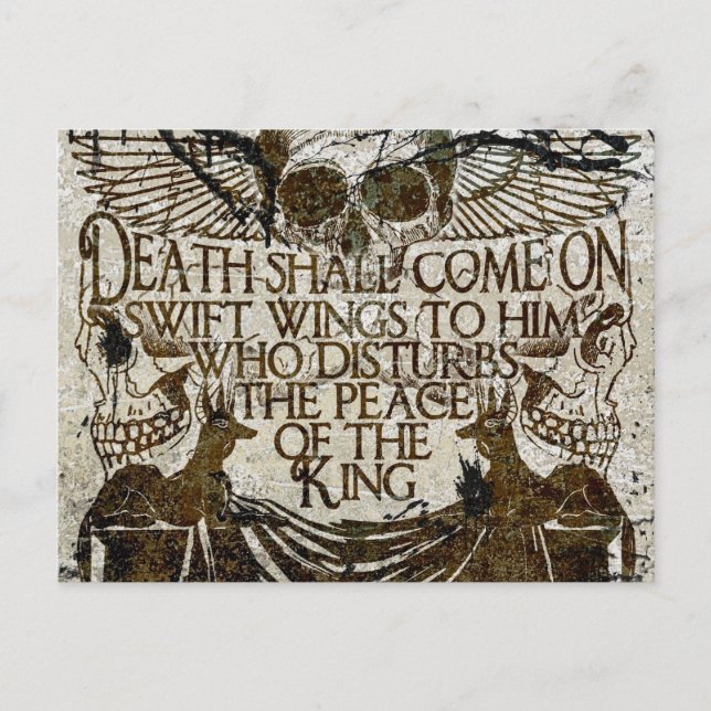 Postal La maldición del faraón (Anverso)