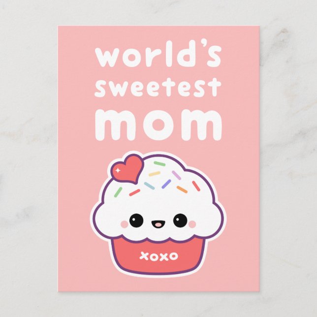 Postal La mamá más dulce del mundo (Anverso)