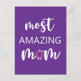 Postal La mamá más increíble – Regalo de madre dulce y or