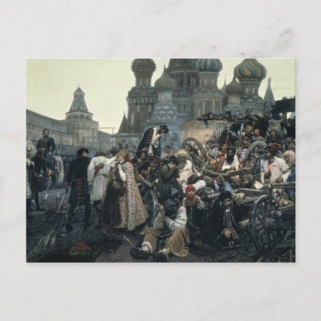 Postal La mañana de la ejecución de los implacables (Anverso)