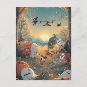 Postal La mañana después de Halloween: un cuento de limpi