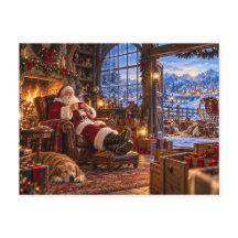 La mañana después de Santa Claus y renos