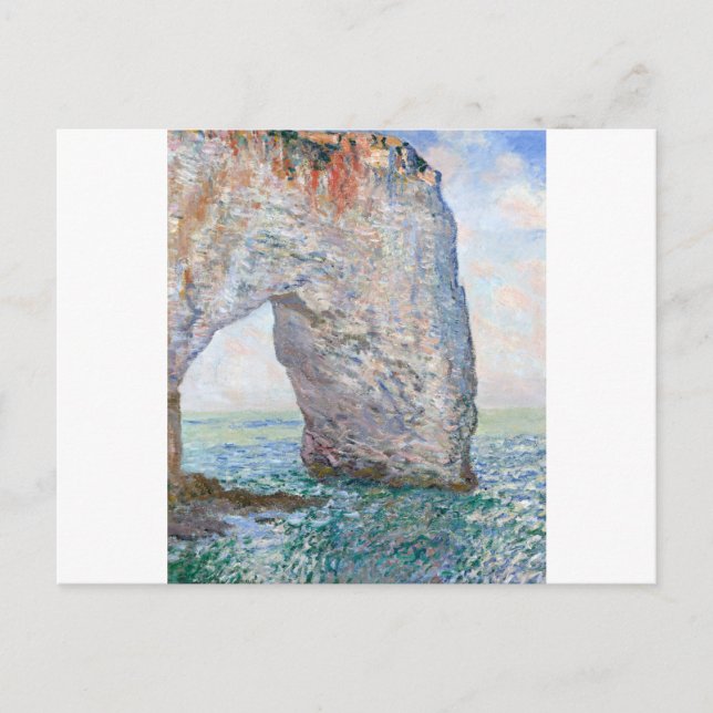 Postal La Manneporte cerca de Etretat por Claude Monet (Anverso)