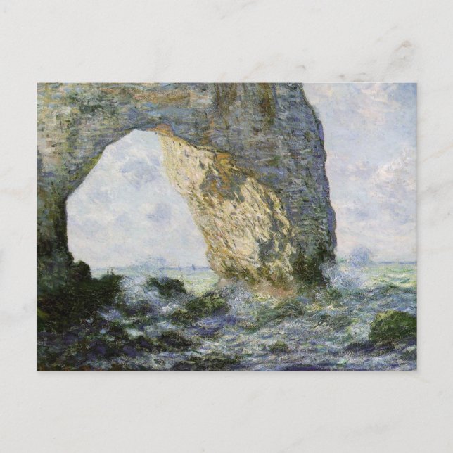 Postal La Manneporte de Claude Monet (Anverso)