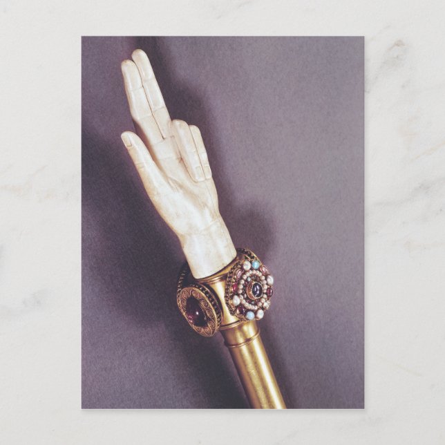 Postal La mano de la justicia de los reyes de Francia (Anverso)