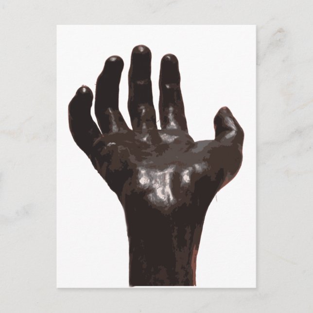 Postal La mano de Rodin (Anverso)