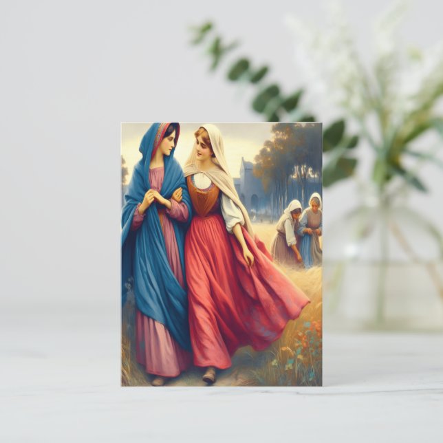 Postal La mano de Ruth hacia nuevos comienzos (Anverso de pie)