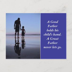 Postal La mano de un padre