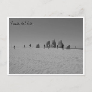 Postal la mano negro y blanco