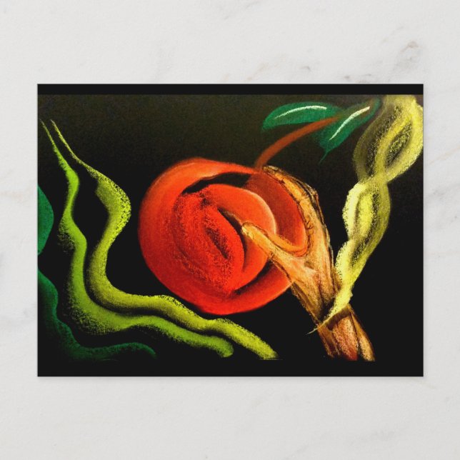 Postal La manzana de Eva (Anverso)