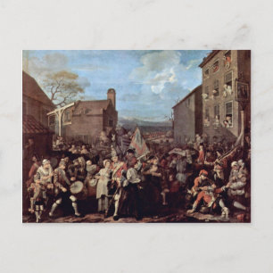 Postal La Marcha De Los Guardias A Finchley Por Hogarth
