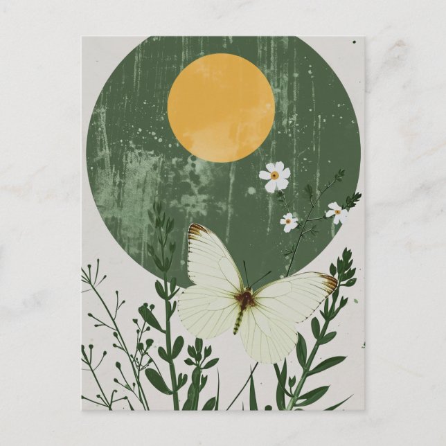 Postal La mariposa en los bosques (Anverso)