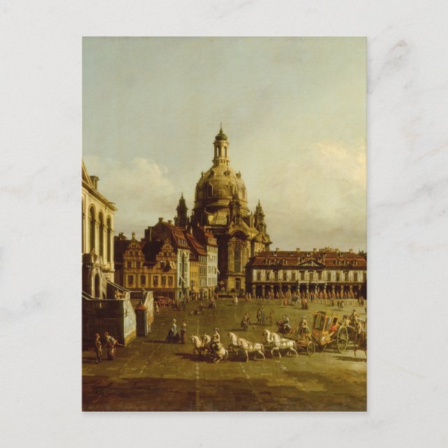 Postal La Marktplatz neutral en Dresden Bernardo Bellotto (Anverso)