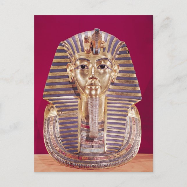 Postal La máscara funeraria de Tutankhamun (Anverso)