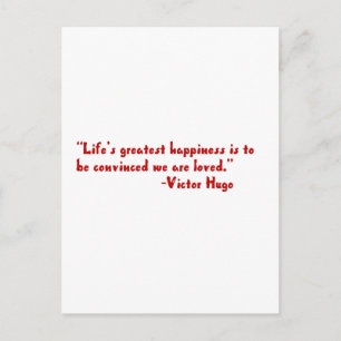 Postal La mayor felicidad de la vida