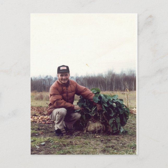 Postal ¡La mayor rutabaga del mundo! (Anverso)