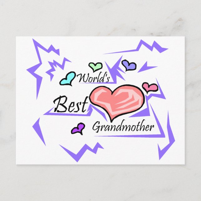 Postal La mejor abuela del mundo (Anverso)