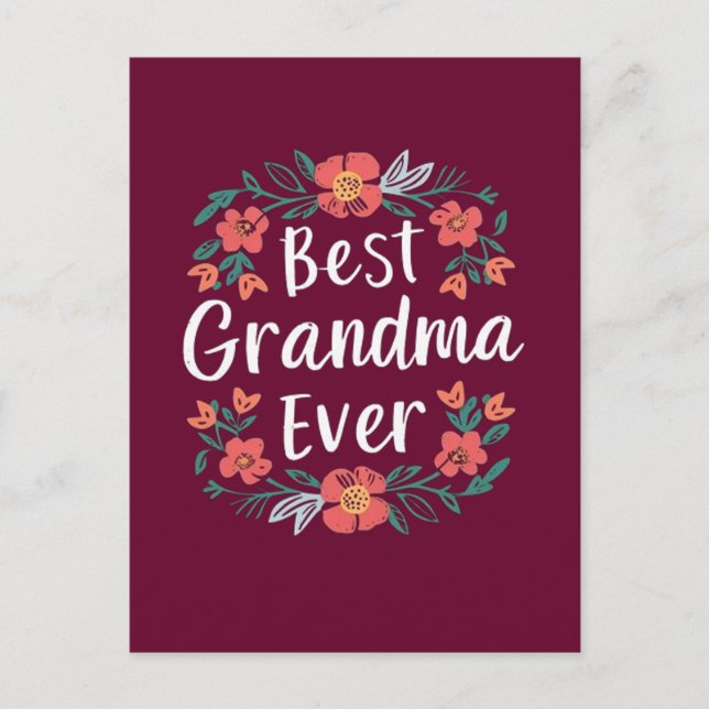 Postal La mejor abuela del mundo (Anverso)
