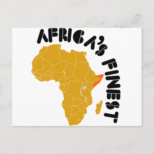Postal La mejor África de Somalia (Anverso)
