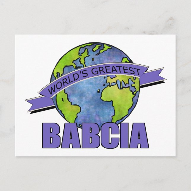 Postal La mejor Babcia del mundo (Anverso)