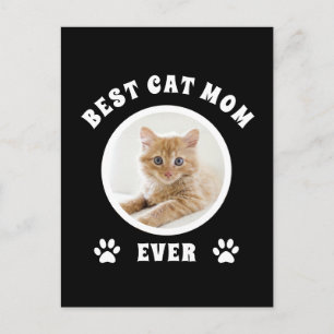 Postal La mejor foto del Personalizado de la mamá del gat