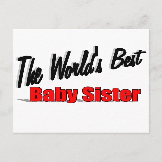 Postal La mejor hermana bebé del mundo (Anverso)