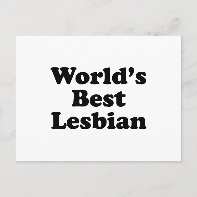 Postal La mejor lesbiana del mundo (Anverso)