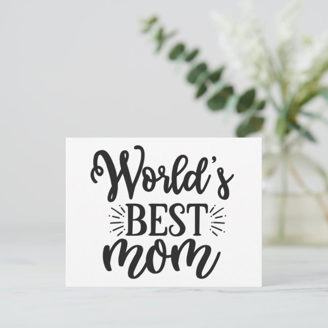 Postal La mejor madre del mundo - Día de la Madre (Anverso de pie)