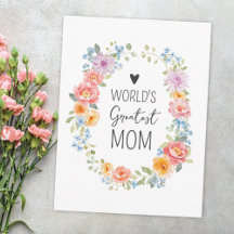 La mejor mamá del mundo Día de la Madre floral col