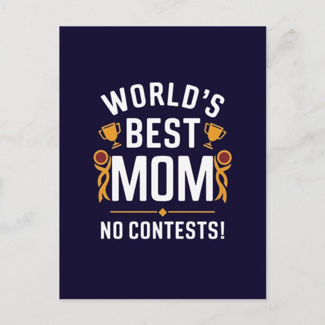 Postal La mejor mamá del mundo sin discusión (Anverso)