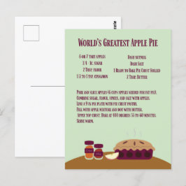 Postal La mejor receta del mundo para Apple Pie