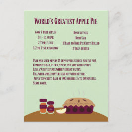 Postal La mejor receta del mundo para Apple Pie