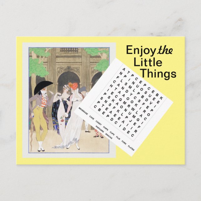 Postal La Merveilleuse au Palais Royal (1921) por Barbier (Anverso)