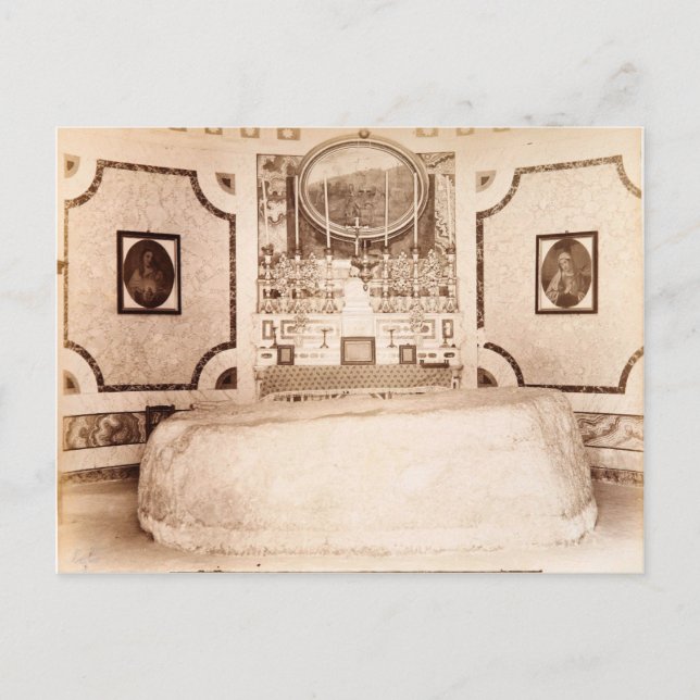 Postal La "mesa de Cristo" en Nazaret (Anverso)