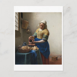 Postal La Milkmaid de Johannes Vermeer