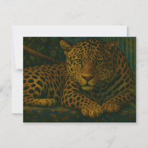 Postal La mirada de la jungla - El leopardo desangrado en