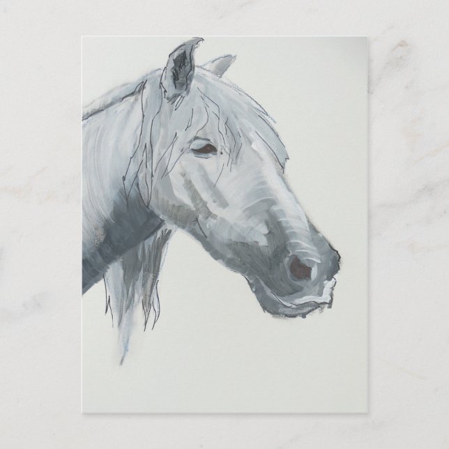 Postal La mirada gris (Anverso)