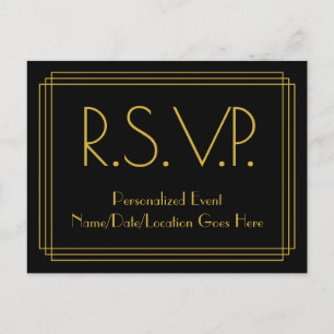Postal La mirada inspirada de los años 30 "R.S.V.P." Post