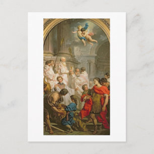 Postal La misa de San Basil (aceite sobre lienzo)