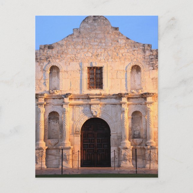 Postal La misión del Álamo en la San Antonio de hoy, (Anverso)