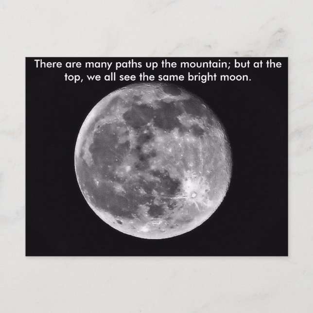 Postal La misma luna brillante (Anverso)