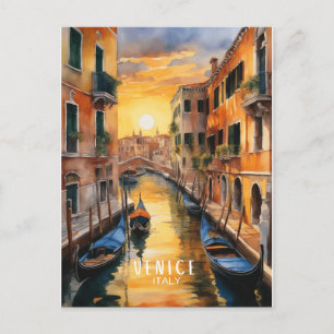 Postal La misteriosa puesta de sol en Venecia
