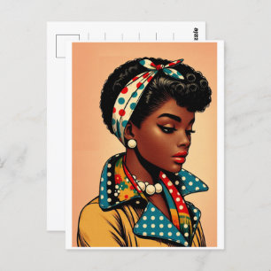Postal La moda de las mujeres negras de los años cincuent