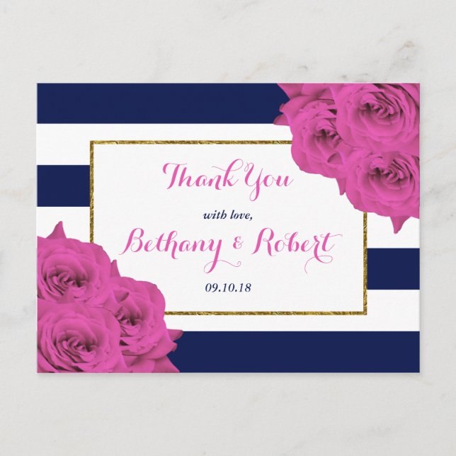 Postal La Moda Moderna Colección Boda Luxe Roses Rosa (Anverso)