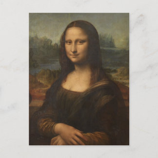 Postal La Mona Lisa de Leonardo da Vinci