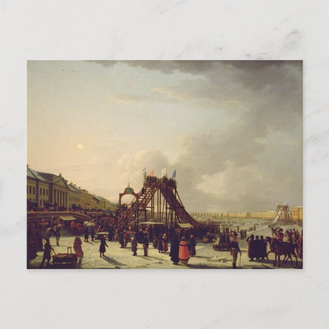 Postal La montaña rusa en el Neva en St. (Anverso)